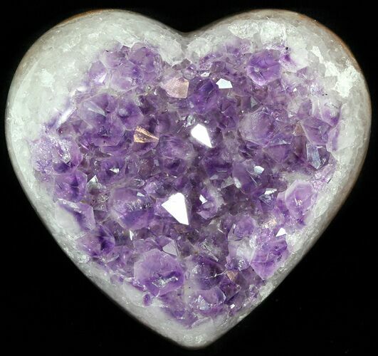 Purple Amethyst Crystal Heart - Uruguay #46204